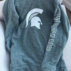 Green Sweater with Spartan Logo